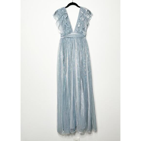 Alamour the Label Aurora Gown in Dusty Blue Size Medium - Picture 2 of 16